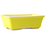 Rectangular yellow bonsai pot by Yixing - 180 x 130 x 50 mm