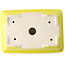 Rectangular yellow bonsai pot by Yixing - 180 x 130 x 50 mm