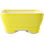 Vaso bonsai rettangolare giallo di Yixing - 180 x 140 x 60 mm