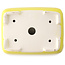 Pot à bonsaï rectangulaire jaune par Yixing - 180 x 140 x 60 mm