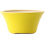 Pot à bonsaï rond jaune par Yixing - 200 x 200 x 95 mm
