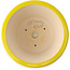 Pot à bonsaï rond jaune par Yixing - 200 x 200 x 95 mm