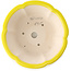 Pot à bonsaï rond jaune par Yixing - 205 x 205 x 65 mm