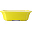 Rectangular yellow bonsai pot by Yixing - 220 x 180 x 60 mm
