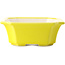 Rectangular yellow bonsai pot by Yixing - 220 x 180 x 60 mm