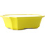 Rectangular yellow bonsai pot by Yixing - 220 x 180 x 60 mm