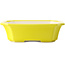 Rectangular yellow bonsai pot by Yixing - 220 x 180 x 60 mm