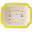 Pot à bonsaï rectangulaire jaune par Yixing - 220 x 180 x 60 mm