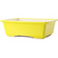 Pot à bonsaï rectangulaire jaune par Yixing - 215 x 170 x 70 mm