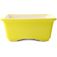 Rectangular yellow bonsai pot by Yixing - 215 x 170 x 70 mm