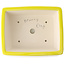 Pot à bonsaï rectangulaire jaune par Yixing - 215 x 170 x 70 mm