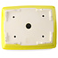 Pot à bonsaï rectangulaire jaune par Yixing - 215 x 170 x 70 mm