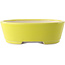 Maceta ovalada para bonsái amarilla de Yixing - 235 x 185 x 75 mm