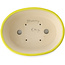 Pot à bonsaï ovale jaune par Yixing - 235 x 185 x 75 mm