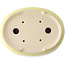 Pot à bonsaï ovale jaune par Yixing - 235 x 185 x 75 mm