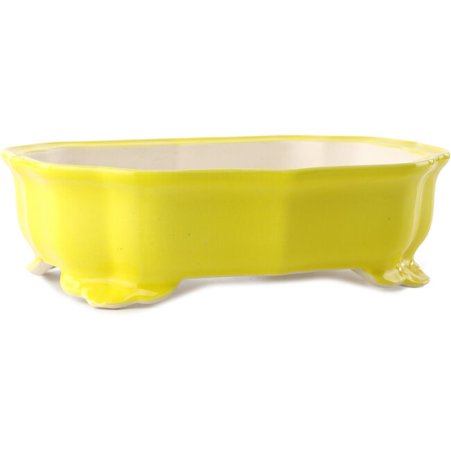 Vaso bonsai Mokko giallo di Yixing - 245 x 190 x 70 mm