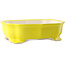 Mokko yellow bonsai pot by Yixing - 245 x 190 x 70 mm