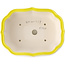 Mokko yellow bonsai pot by Yixing - 245 x 190 x 70 mm