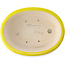 Maceta ovalada para bonsái amarilla de Yixing - 270 x 200 x 80 mm