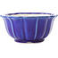 Vaso bonsai rotondo blu scuro di Yixing - 135 x 135 x 65 mm