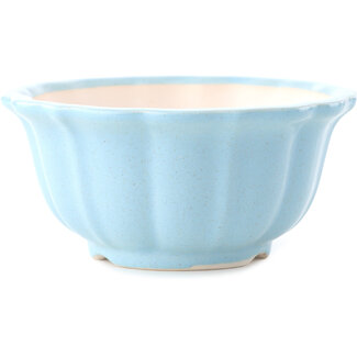 Yixing 135 mm  light blue bonsai pot by Yixing, China