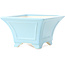 Maceta cuadrada para bonsái azul claro de Yixing - 150 x 150 x 90 mm