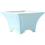 Maceta cuadrada para bonsái azul claro de Yixing - 150 x 150 x 90 mm