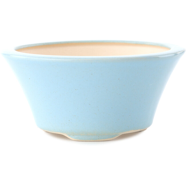 Pot à bonsaï rond bleu clair par Yixing - 135 x 135 x 65 mm