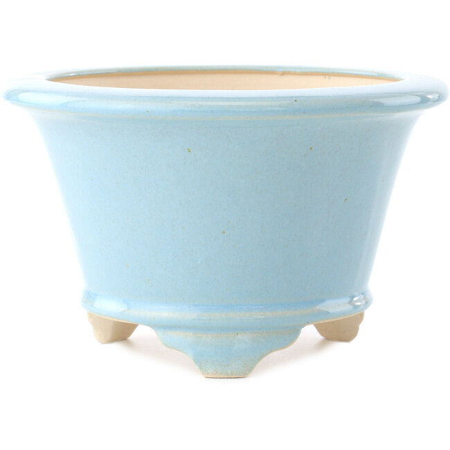 Pot à bonsaï rond bleu clair par Yixing - 170 x 170 x 110 mm