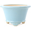 Vaso bonsai rotondo azzurro di Yixing - 170 x 170 x 110 mm