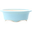 Maceta ovalada para bonsái azul claro de Yixing - 170 x 130 x 60 mm