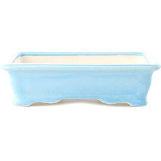 Yixing 180 mm  light blue bonsai pot by Yixing, China