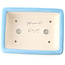 Rectangular light blue bonsai pot by Yixing - 180 x 125 x 60 mm