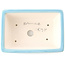 Maceta rectangular para bonsái azul claro de Yixing - 180 x 130 x 50 mm