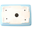 Maceta rectangular para bonsái azul claro de Yixing - 180 x 130 x 50 mm
