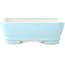 Rectangular light blue bonsai pot by Yixing - 180 x 140 x 60 mm