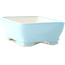 Maceta rectangular para bonsái azul claro de Yixing - 180 x 140 x 60 mm
