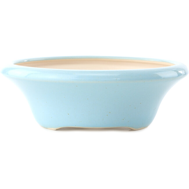 Maceta redonda para bonsái azul claro de Yixing - 215 x 215 x 75 mm