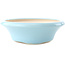 Maceta redonda para bonsái azul claro de Yixing - 215 x 215 x 75 mm