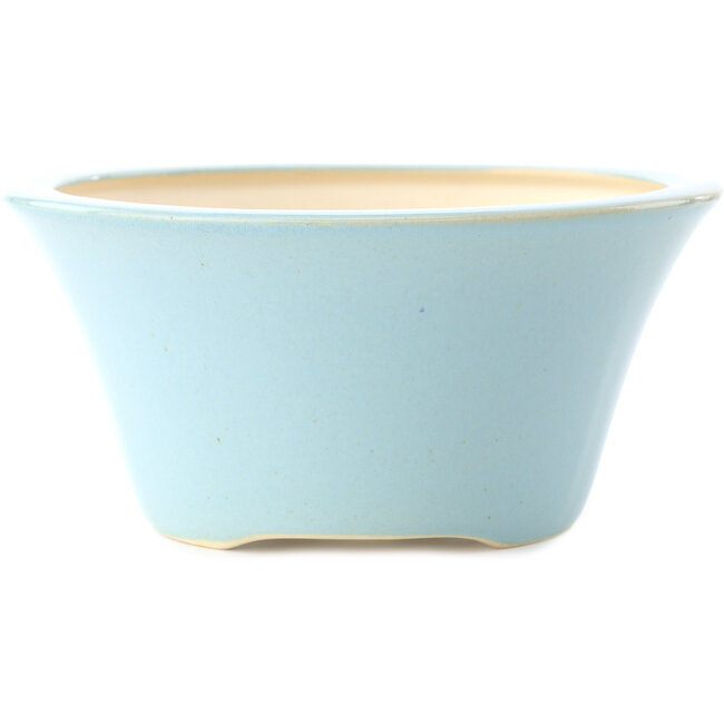 Pot à bonsaï rond bleu clair par Yixing - 200 x 200 x 95 mm