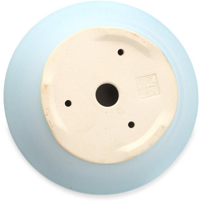 Pot à bonsaï rond bleu clair par Yixing - 200 x 200 x 95 mm