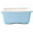 Rectangular light blue bonsai pot by Yixing - 215 x 170 x 70 mm