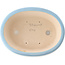 Vaso bonsai ovale azzurro di Yixing - 270 x 200 x 80 mm