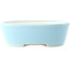 Maceta ovalada para bonsái azul claro de Yixing - 235 x 185 x 75 mm