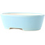 Maceta ovalada para bonsái azul claro de Yixing - 235 x 185 x 75 mm