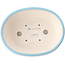Ovale lichtblauwe bonsaipot van Yixing - 235 x 185 x 75 mm