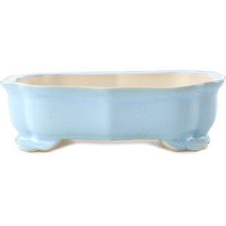 Yixing 245 mm  light blue bonsai pot by Yixing, China