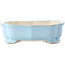 Mokko light blue bonsai pot by Yixing - 245 x 190 x 70 mm