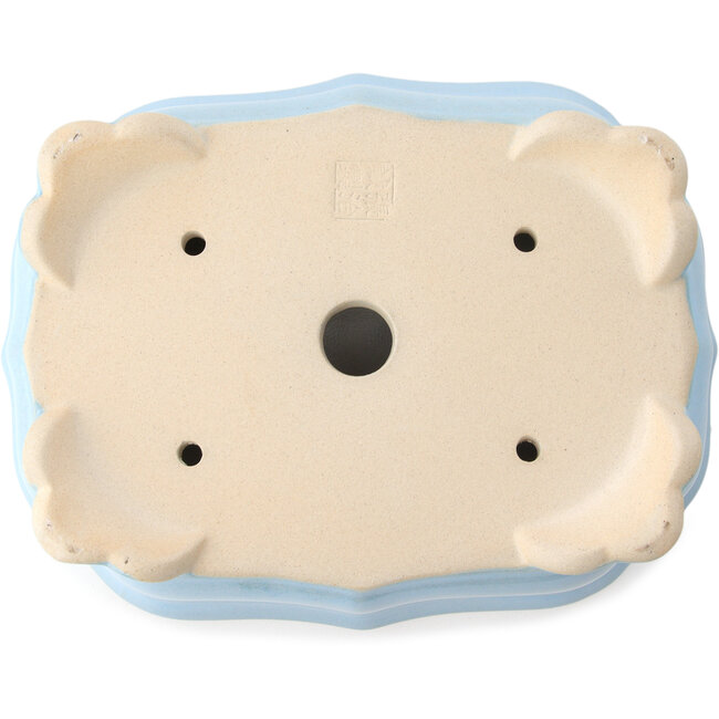 Mokko light blue bonsai pot by Yixing - 245 x 190 x 70 mm