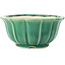 Pot à bonsaï rond vert foncé par Yixing - 135 x 135 x 65 mm